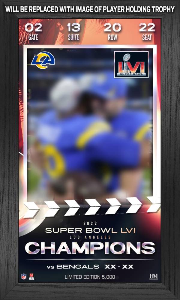 Highland Mint 2021 Super Bowl LVI Champions Los Angeles Rams Commemorative Ticket Frame product image