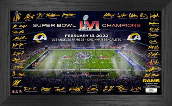 Highland Mint 2021 Super Bowl LVI Champions Los Angeles Rams Signature Gridiron Frame