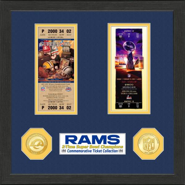 Highland Mint 2021 Super Bowl LVI Champions Los Angeles Rams Deluxe Ticket and Bronze Coin Collection product image
