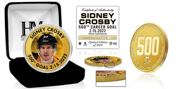 Highland Mint Pittsburgh Penguins Sidney Crosby 500 Goals Bronze Mint Coin