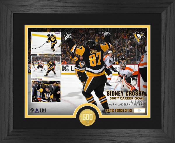 Highland Mint Pittsburgh Penguins Sidney Crosby 500 Goals Coin Photo Mint Frame