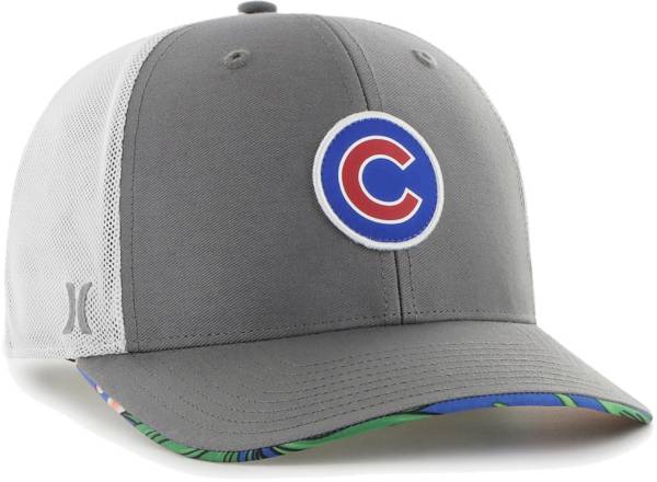 Hurley x '47 Men's Chicago Cubs Dark Gray Paradise MVP Adjustable Hat