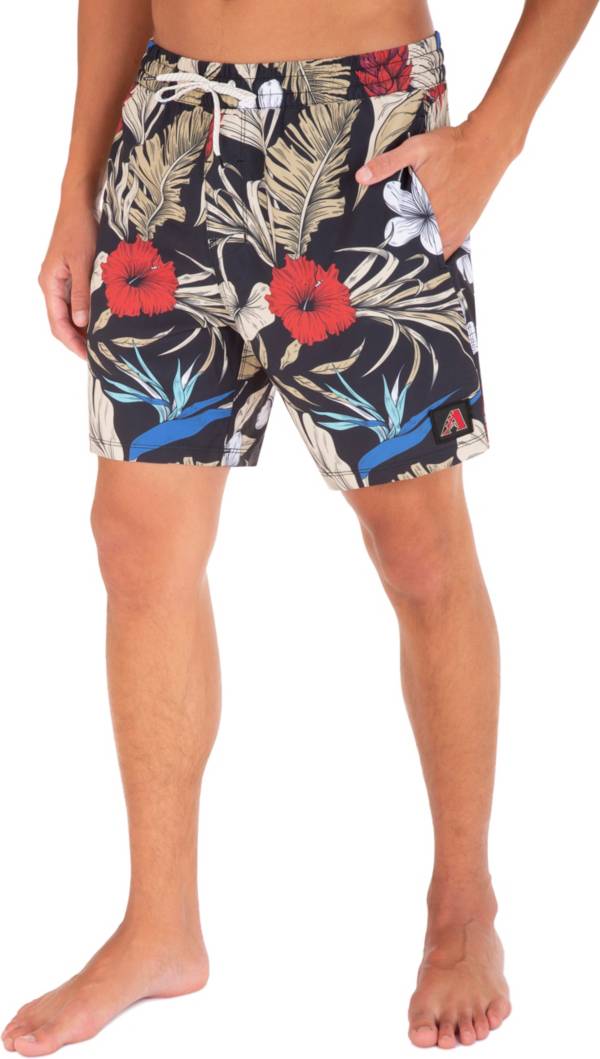 Hurley x '47 Men's Arizona Diamondbacks Black 17" Cannonball Board Shorts