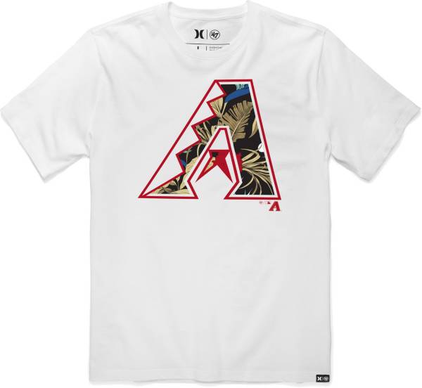 Hurley x '47 Men's Arizona Diamondbacks White T-Shirt