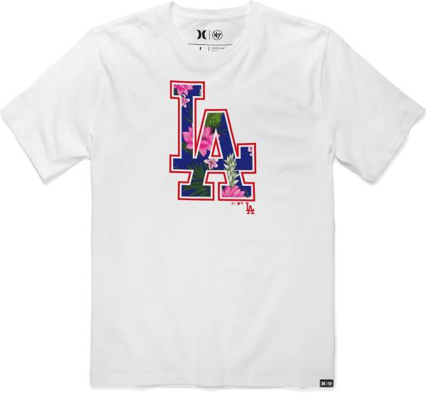 Hurley x '47 Men's Los Angeles Dodgers White T-Shirt product image
