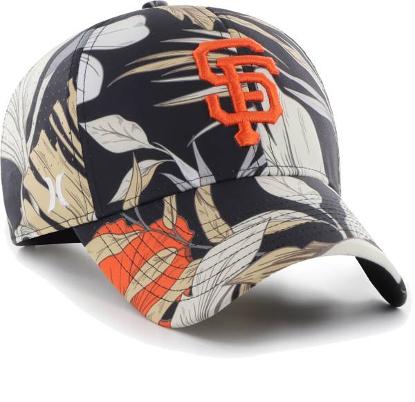 Hurley x '47 Men's San Francisco Giants Black Paradise MVP Adjustable Hat