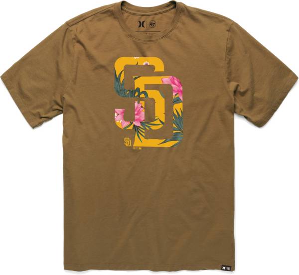 Hurley x '47 Men's San Diego Padres Brown T-Shirt