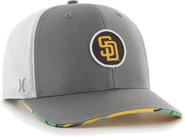 Hurley x '47 Men's San Diego Padres Dark Gray Paradise MVP Adjustable Hat