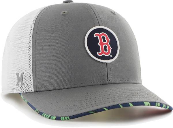 Hurley x '47 Men's Boston Red Sox Dark Gray Paradise MVP Adjustable Hat