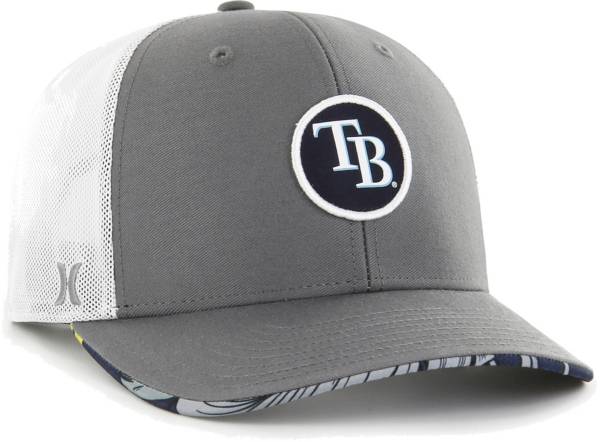 Hurley x '47 Men's Tampa Bay Rays Dark Gray Paradise MVP Adjustable Hat