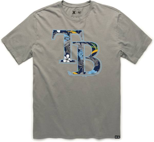 Hurley x '47 Men's Tampa Bay Rays Grey T-Shirt product image