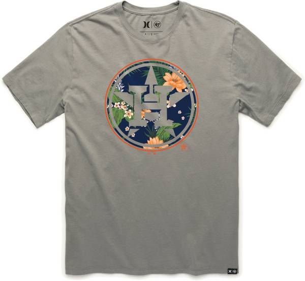 Hurley x '47 Men's Houston Astros Grey T-Shirt