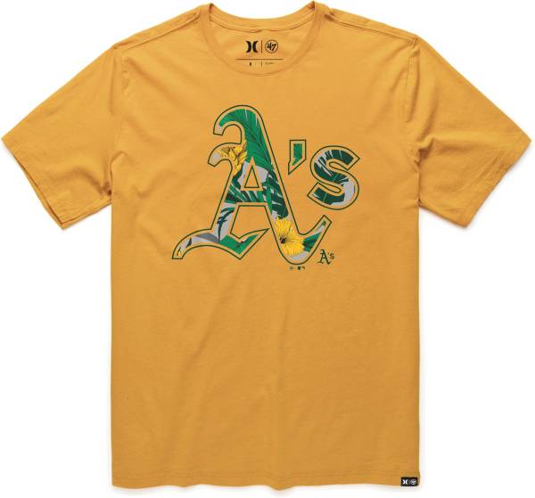 Hurley x '47 Men's Oakland Athletics Yellow T-Shirt