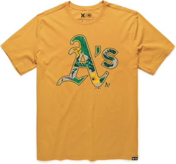 Hurley x '47 Men's Oakland Athletics Yellow T-Shirt product image