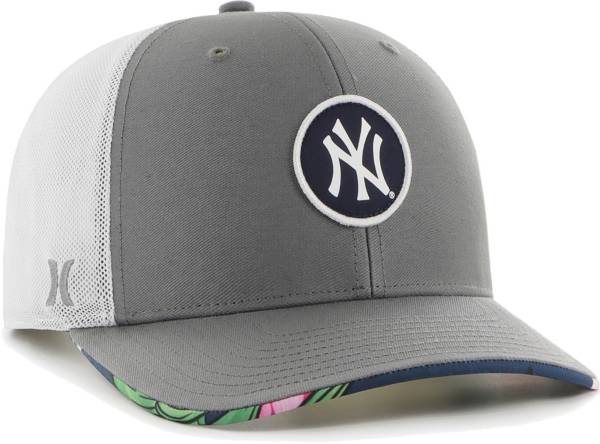 Hurley x '47 Men's New York Yankees Dark Gray Paradise MVP Adjustable Hat