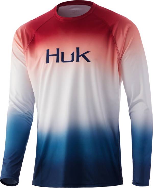 HUK Men's Flare Fade Pursuit Long Sleeve Shirt
