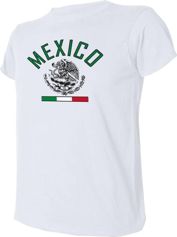 DYNASTY APPAREL Women's Mexico Logo White T-Shirt