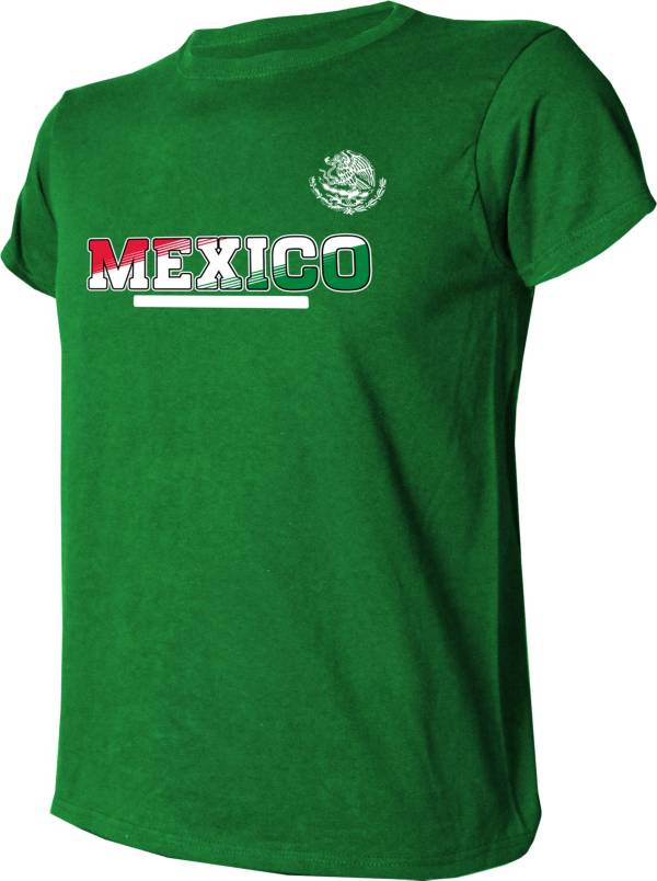 DYNASTY APPAREL Women's Mexico Wordmark Green T-Shirt