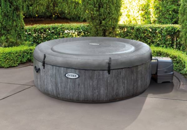 Intex Greywood Deluxe 4-Person Outdoor Inflatable Hot Tub Spa