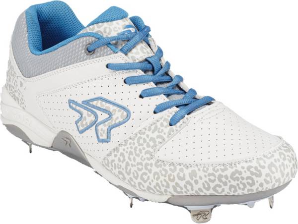 Ringor Women's Flite Snow Leopard Metal Fastpitch Softball Cleats