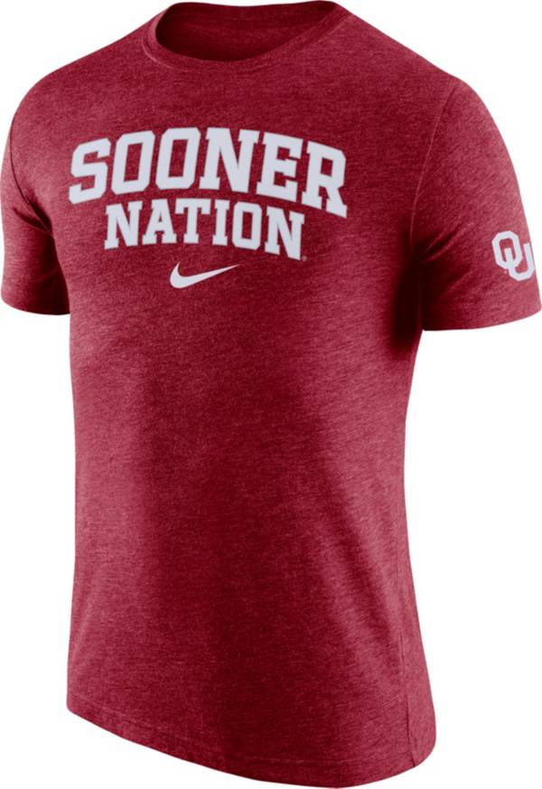 Nike Men's Oklahoma Sooners Crimson Sooner Nation Dri-FIT Tri-Blend T-Shirt product image