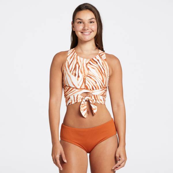 CALIA Women's Tie Front Long Line Bikini Top product image