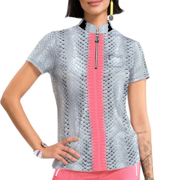 Jamie Sadock Women's Short Sleeve Habu Print Golf Polo