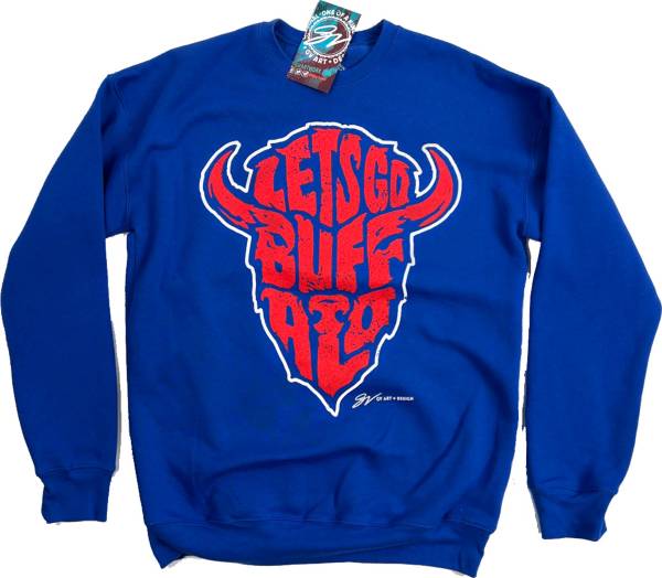 GV Art & Design Let's Go Buffalo Royal Pullover Crew Neck Sweatshirt product image