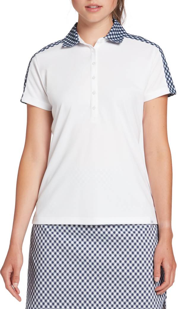 Lady Hagen Women's Printed Block Short Sleeve Golf Polo