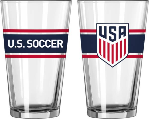 Logo Usa Soccer Stripe 16oz Pint Glass Dick S Sporting Goods