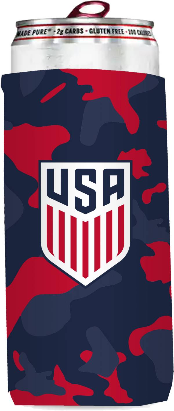 Logo USA Soccer Camo Slim Can Coozie