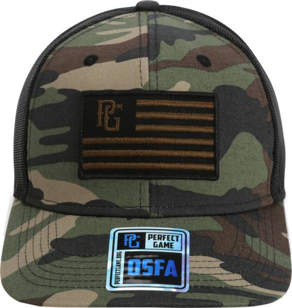 Perfect Game Camo Pro Crown Trucker Cap