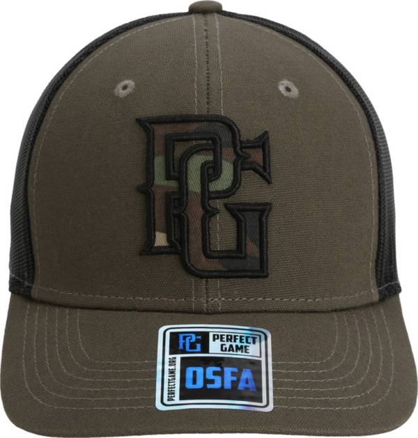 Perfect Game Camo Applique Pro Crown Trucker Cap