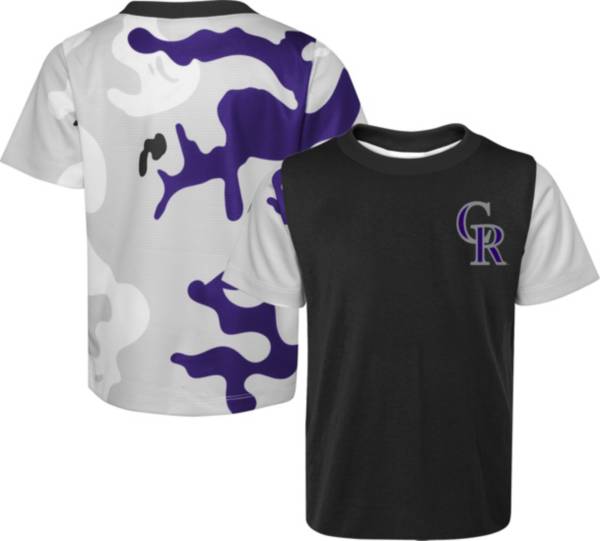 MLB Team Apparel Youth Colorado Rockies Purple Practice T-Shirt