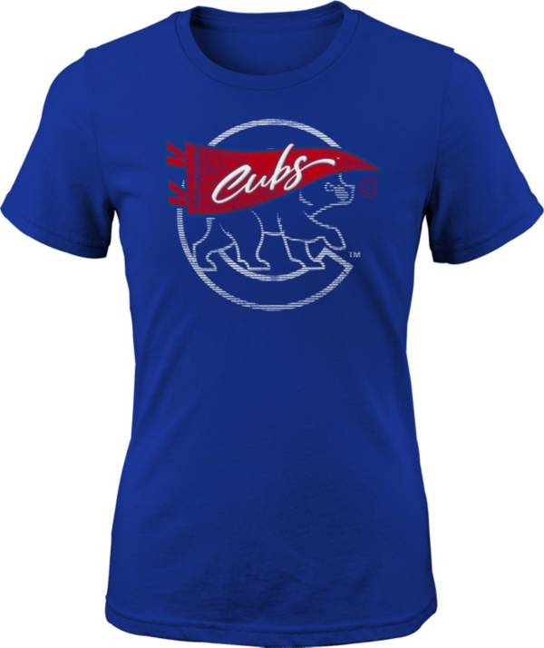 MLB Girls' Chicago Cubs Royal Pennant Fever T-Shirt