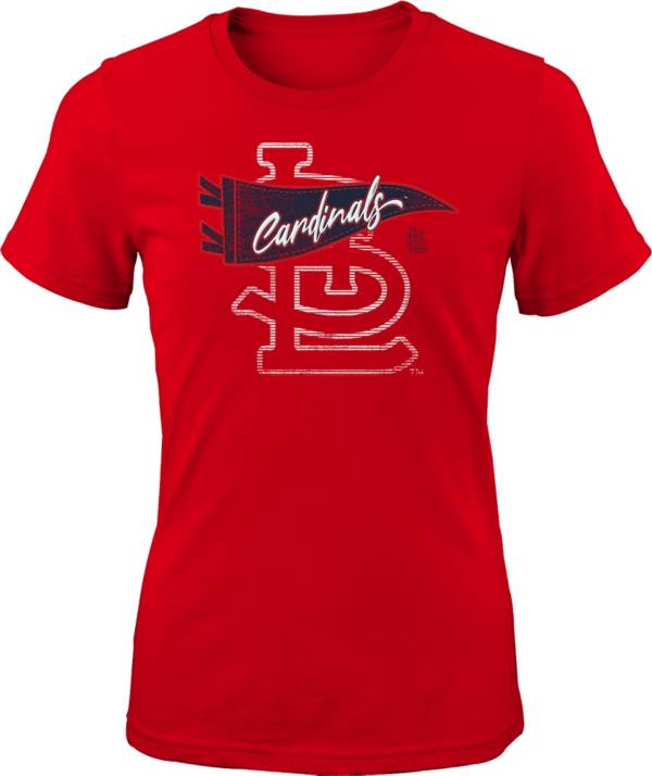 MLB Girls' St. Louis Cardinals Red Pennant Fever T-Shirt