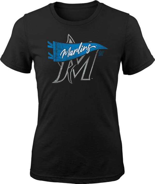 MLB Girls' Miami Marlins Black Pennant Fever T-Shirt product image