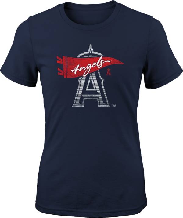 MLB Girls' Los Angeles Angels Navy Pennant Fever T-Shirt