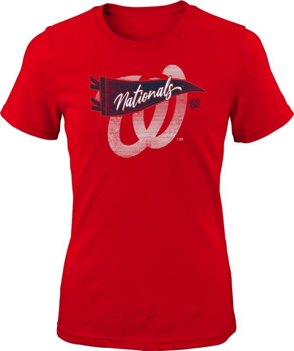 MLB Girls' Washington Nationals Red Pennant Fever T-Shirt