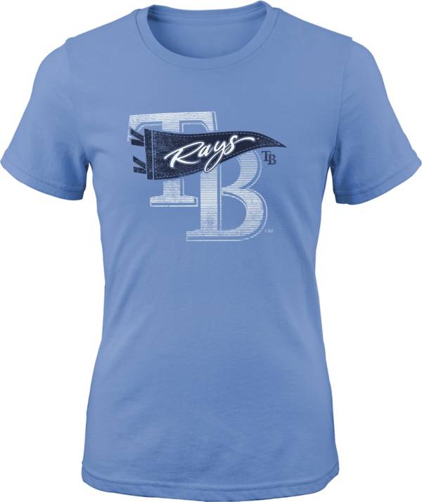 MLB Girls' Tampa Bay Rays Light Blue Pennant Fever T-Shirt