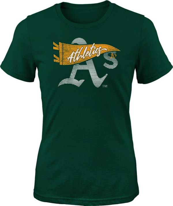 MLB Girls' Oakland Athletics Green Pennant Fever T-Shirt