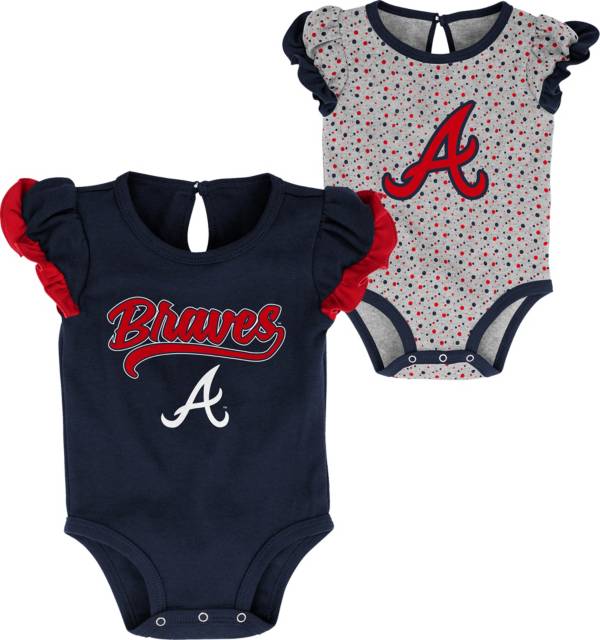 MLB Infant Girls' Atlanta Braves 2-Piece Onesie Set