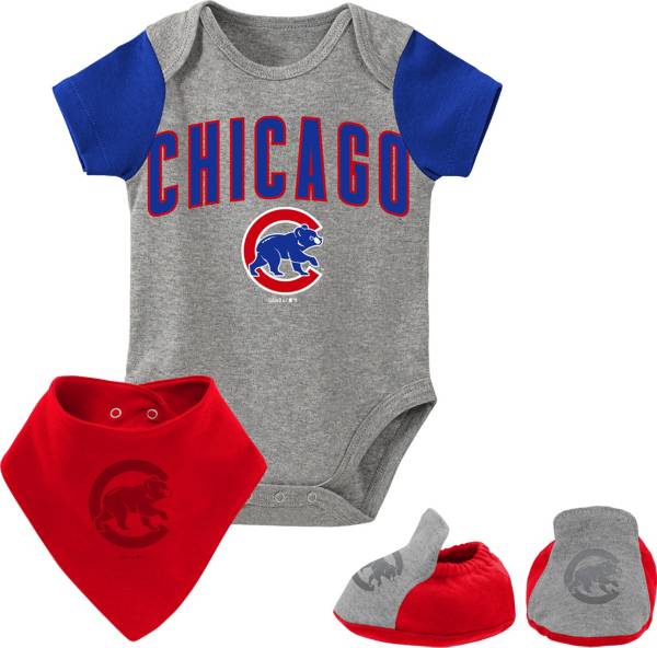 MLB Infant Chicago Cubs 3-Piece Bib & Bootie Set