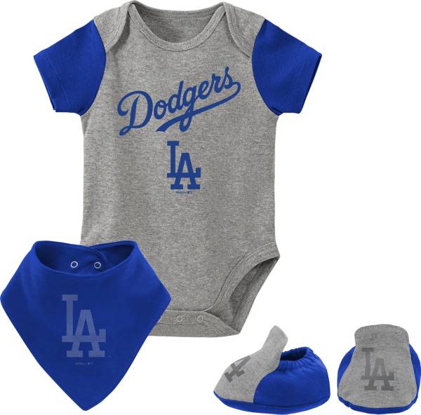 MLB Infant Los Angeles Dodgers 3-Piece Bib & Bootie Set
