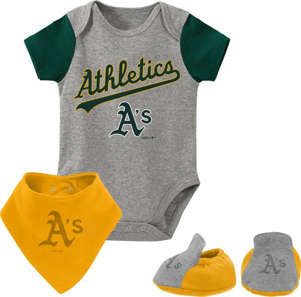 MLB Infant Oakland Athletics 3-Piece Bib & Bootie Set