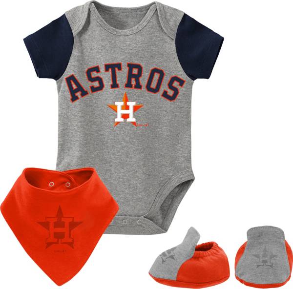 MLB Infant Houston Astros 3-Piece Bib & Bootie Set