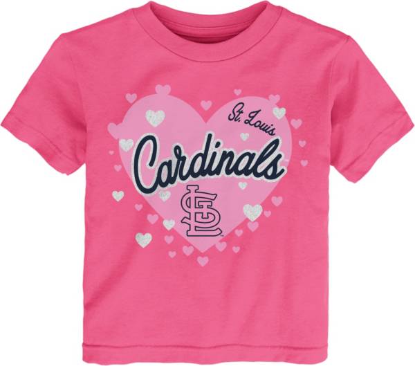 MLB Team Apparel Toddler St. Louis Cardinals Dark Pink T-Shirt