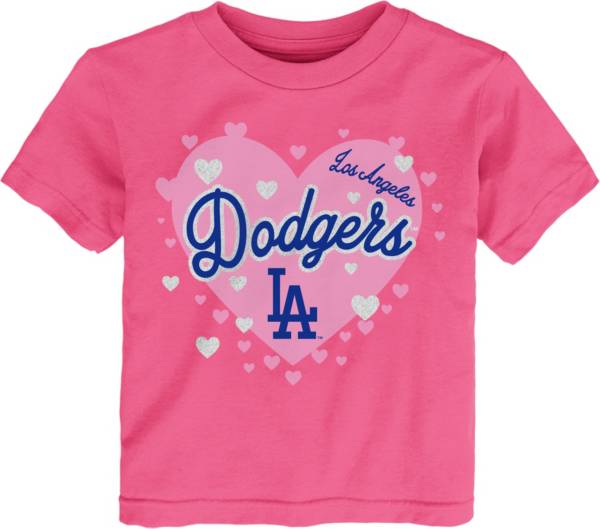 MLB Team Apparel Toddler Los Angeles Dodgers Dark Pink T-Shirt