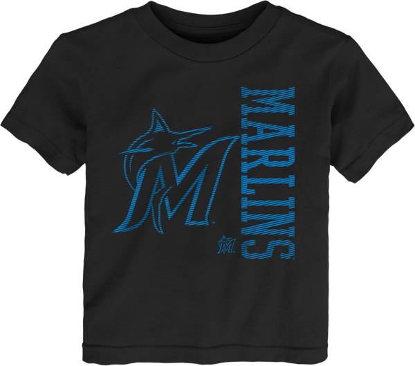 MLB Toddler Miami Marlins Black Major Impact T-Shirt