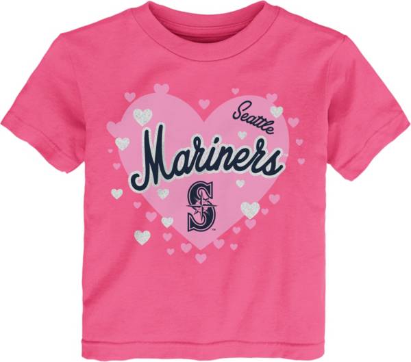 MLB Team Apparel Toddler Seattle Mariners Dark Pink T-Shirt